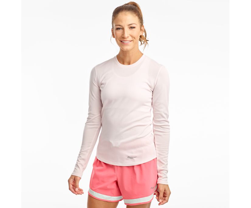 Saucony Stopwatch Long Sleeve Skjorta Dam Rosa | Sverige 927KOR